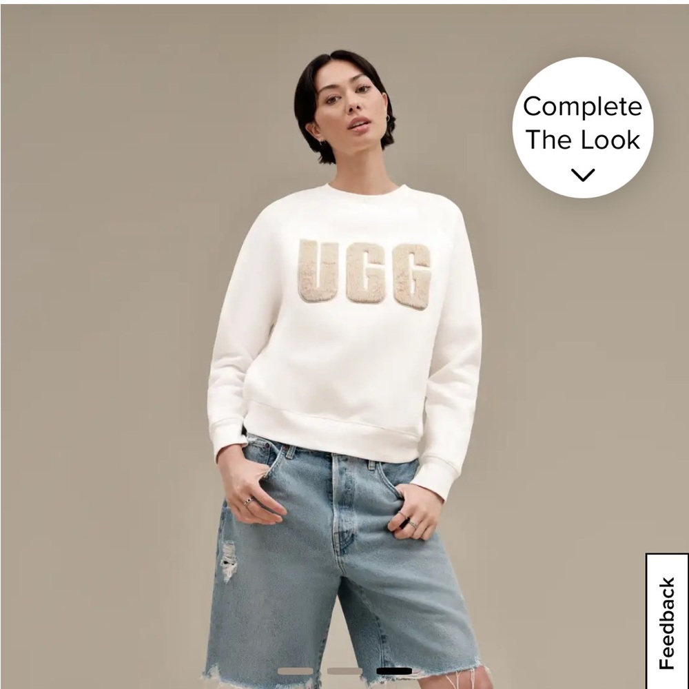 UGG Fuzzy Logo Crewneck Sweater